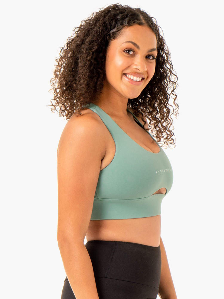 Sujetadores Deportivos Ryderwear Focus Contour Mujer Verde Oliva | GISTQ6318