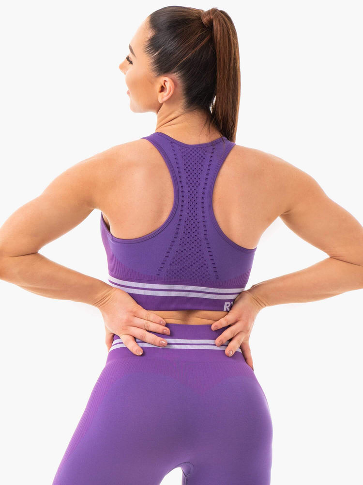 Sujetadores Deportivos Ryderwear Freestyle Seamless Longline Mujer Morados | CHOVY5290