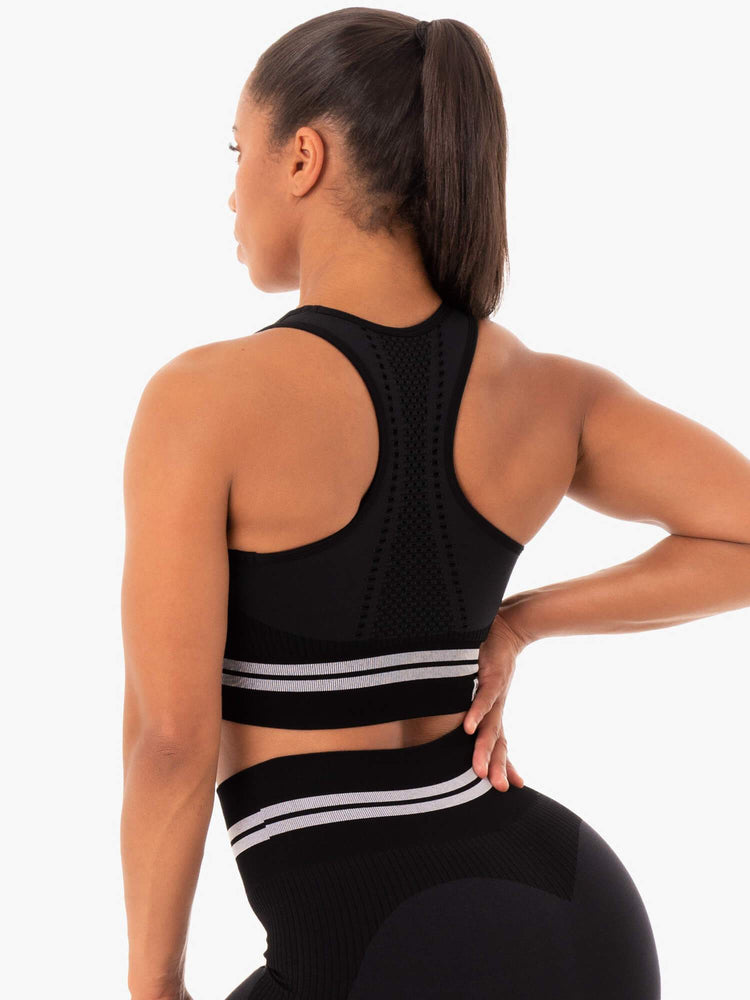 Sujetadores Deportivos Ryderwear Freestyle Seamless Longline Mujer Negros | DXPKH2917