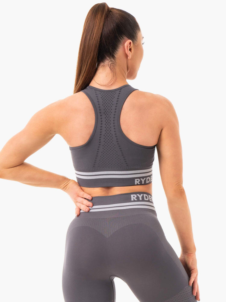 Sujetadores Deportivos Ryderwear Freestyle Seamless Longline Mujer Grises | FMTIZ5076