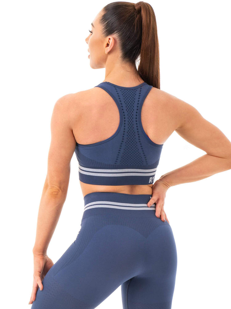 Sujetadores Deportivos Ryderwear Freestyle Seamless Longline Mujer Azules | UFPLR0943