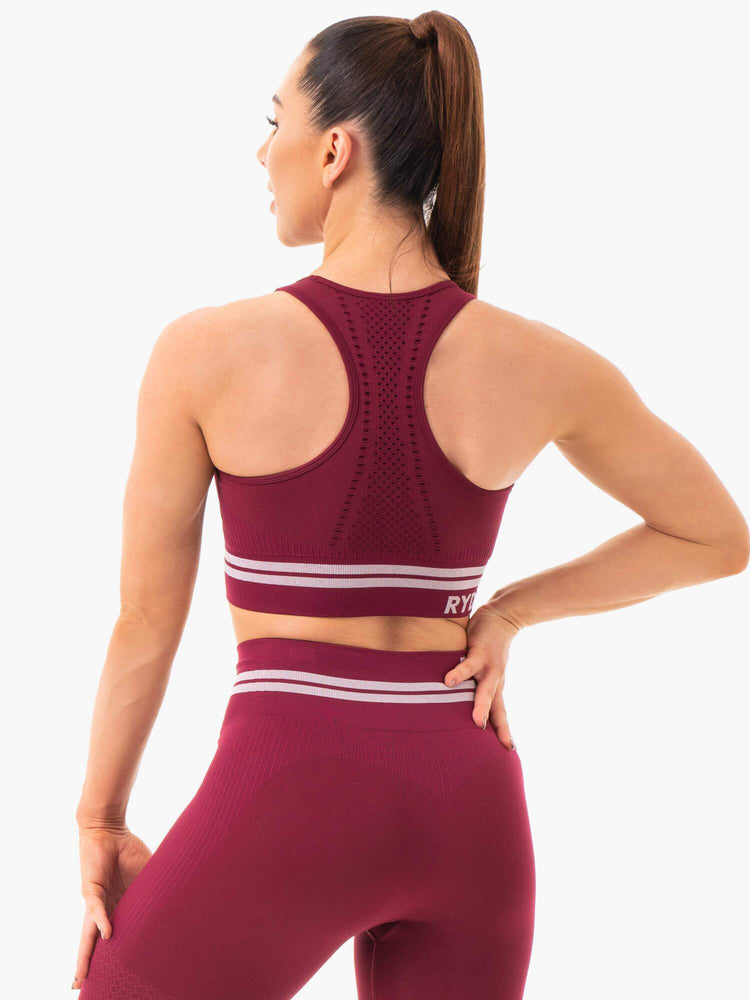 Sujetadores Deportivos Ryderwear Freestyle Seamless Longline Mujer Vino | WOTDI7390