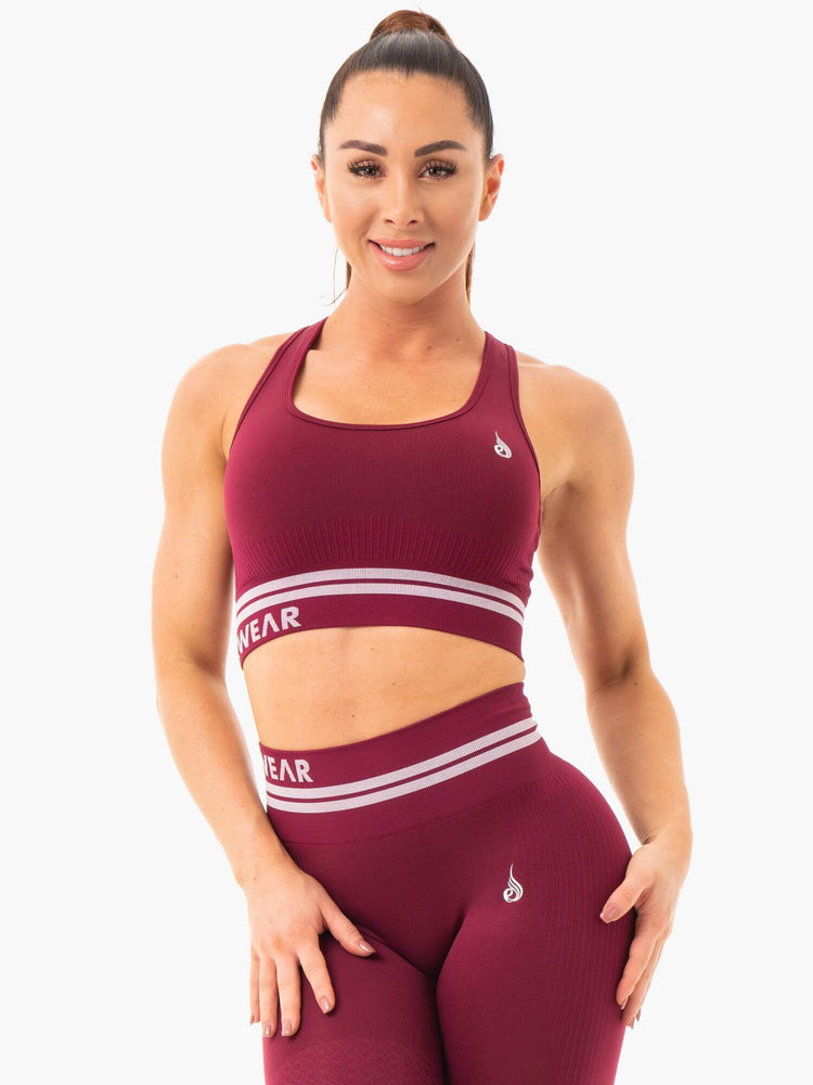 Sujetadores Deportivos Ryderwear Freestyle Seamless Longline Mujer Vino | WOTDI7390