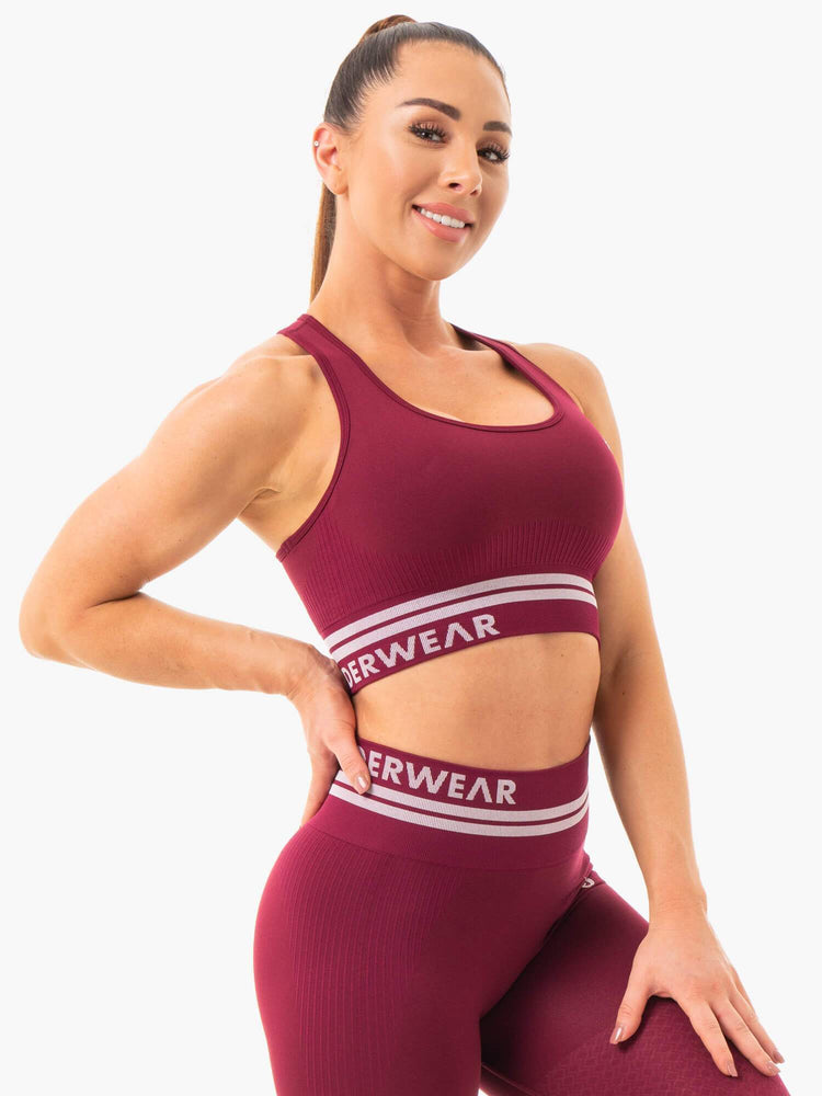 Sujetadores Deportivos Ryderwear Freestyle Seamless Longline Mujer Vino | WOTDI7390