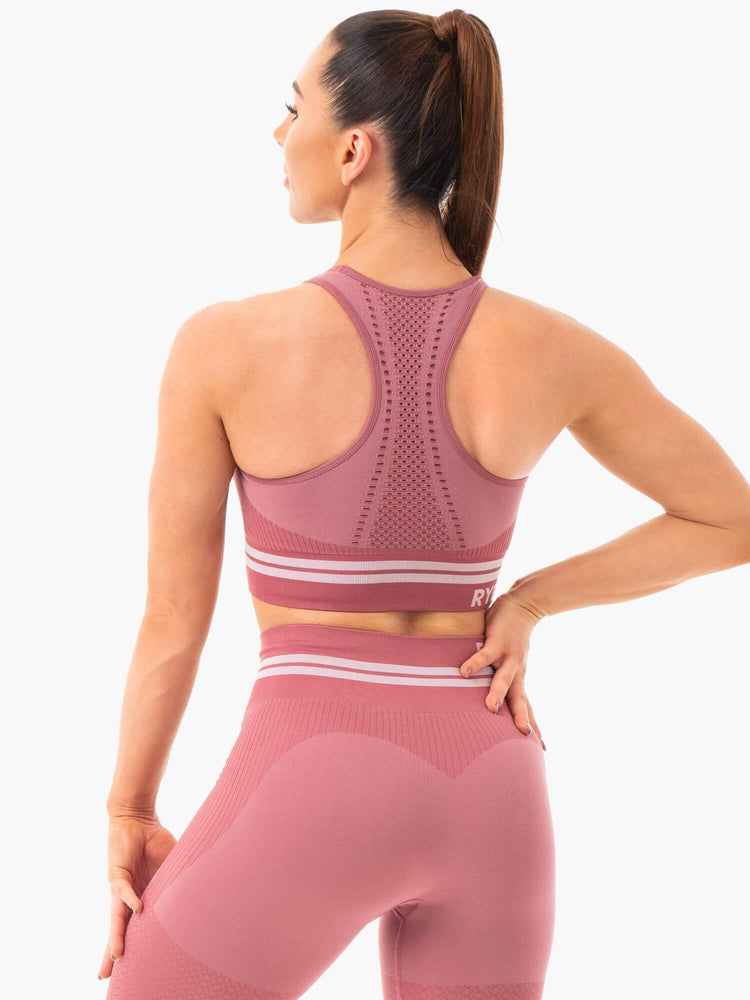 Sujetadores Deportivos Ryderwear Freestyle Seamless Longline Mujer Rosas | XSUDM8425