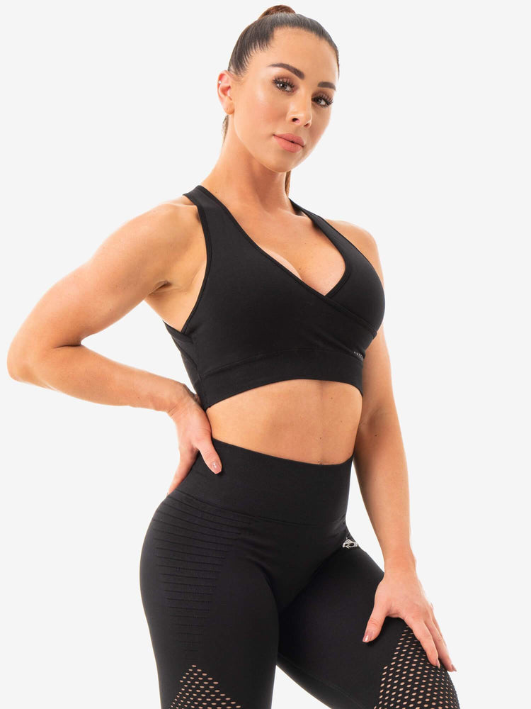 Sujetadores Deportivos Ryderwear Geo Seamless Mujer Negros | OWMQE9285
