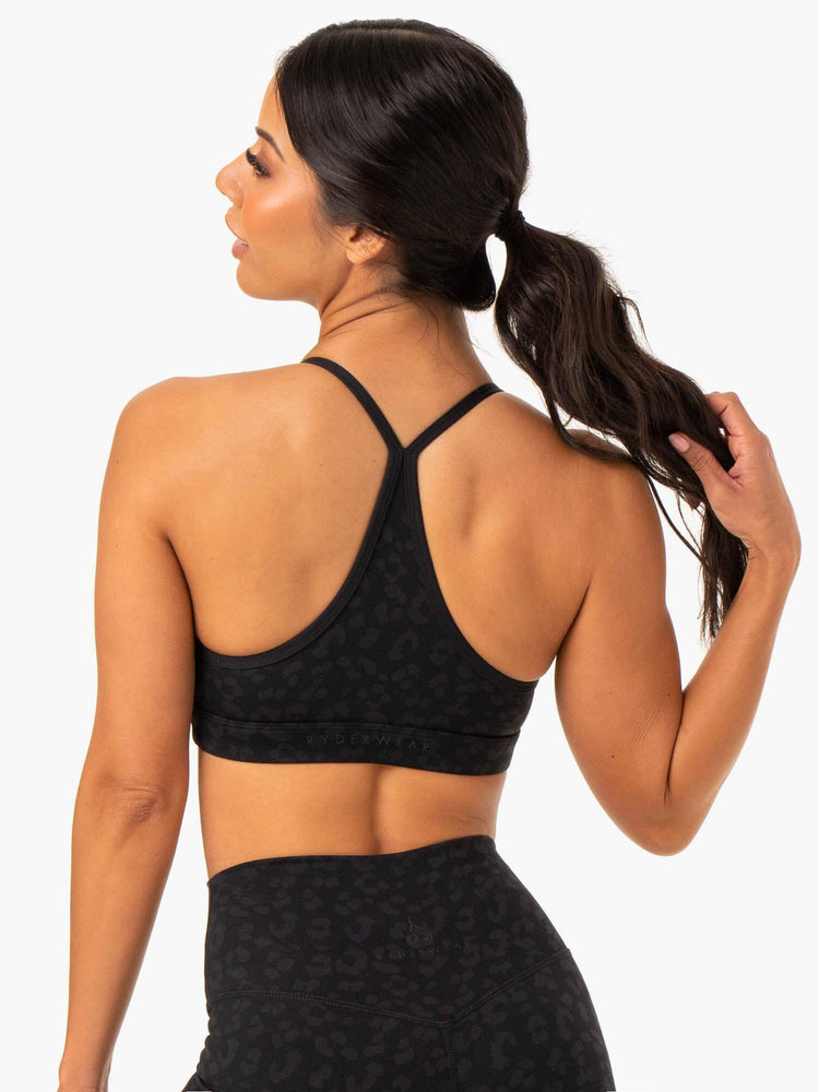 Sujetadores Deportivos Ryderwear Híbrido Mujer Negros | SVYHX0453