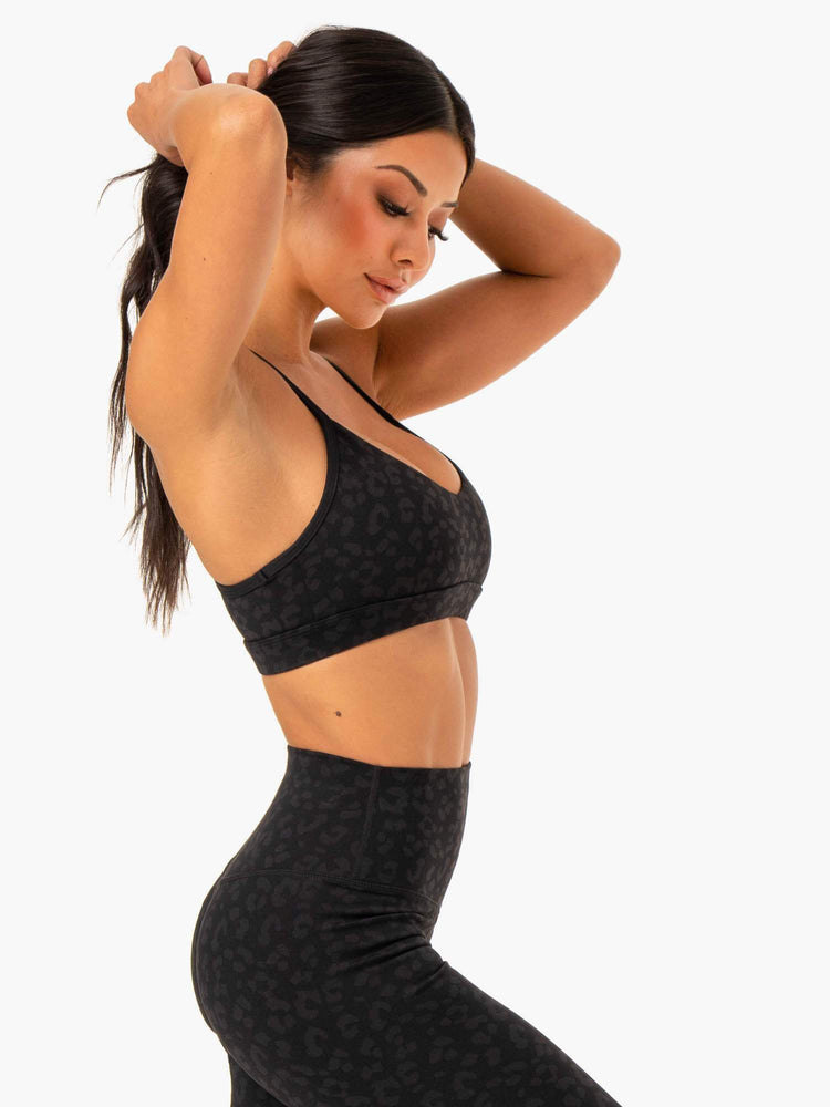 Sujetadores Deportivos Ryderwear Híbrido Mujer Negros | SVYHX0453