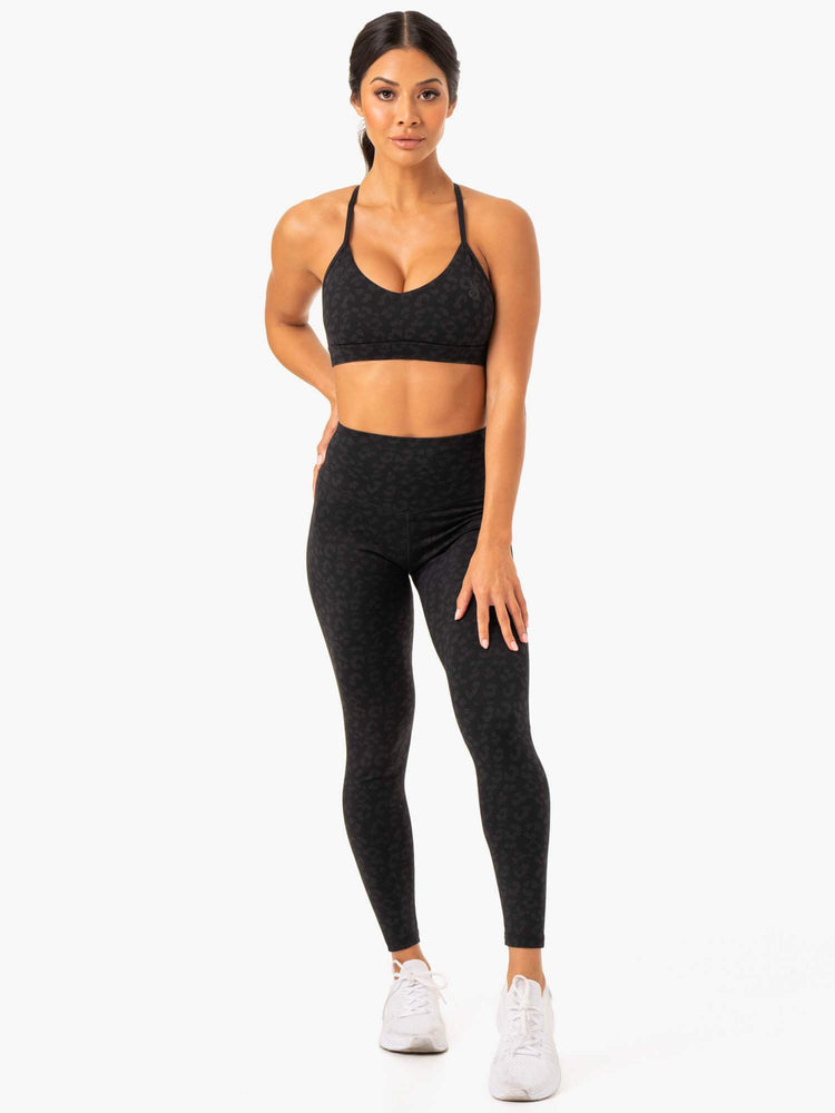 Sujetadores Deportivos Ryderwear Híbrido Mujer Negros | SVYHX0453
