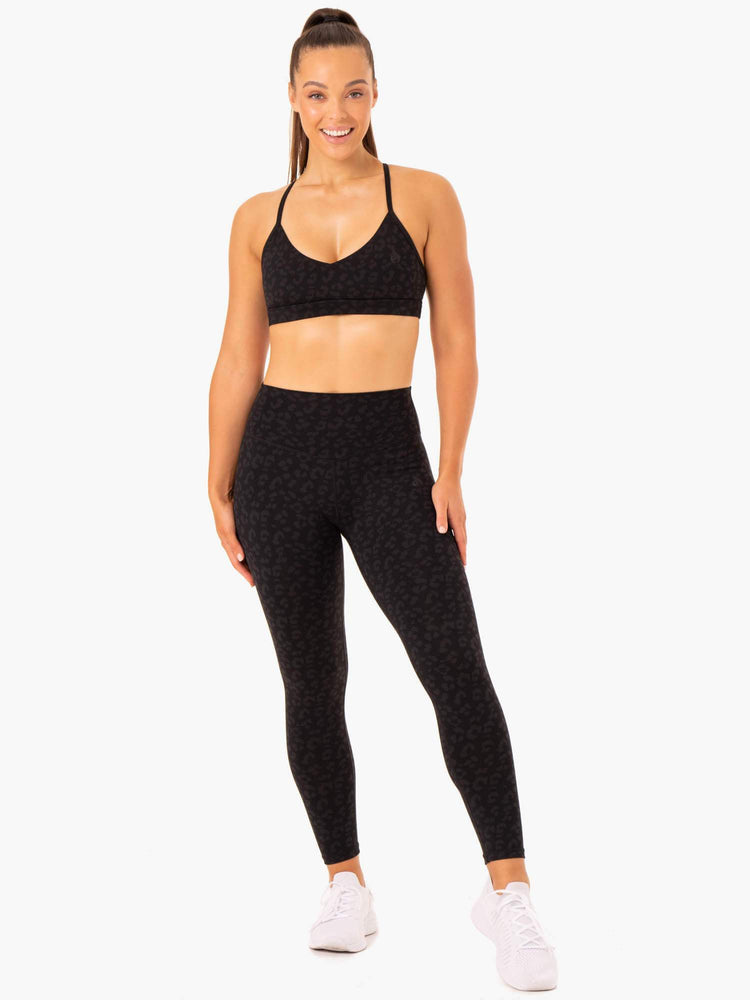 Sujetadores Deportivos Ryderwear Híbrido Mujer Negros | SVYHX0453
