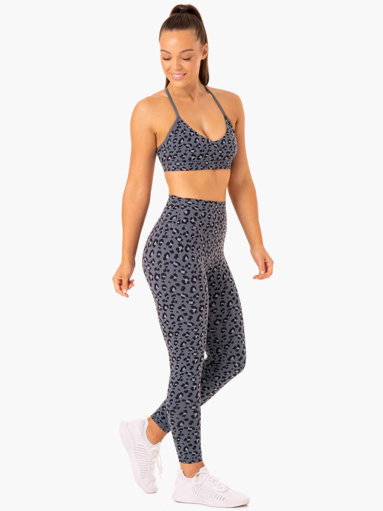 Sujetadores Deportivos Ryderwear Híbrido Mujer Leopardo | ZDRBQ9350