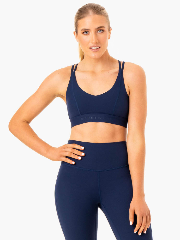 Sujetadores Deportivos Ryderwear Nkd Align Mujer Azul Marino | GWSIY1728