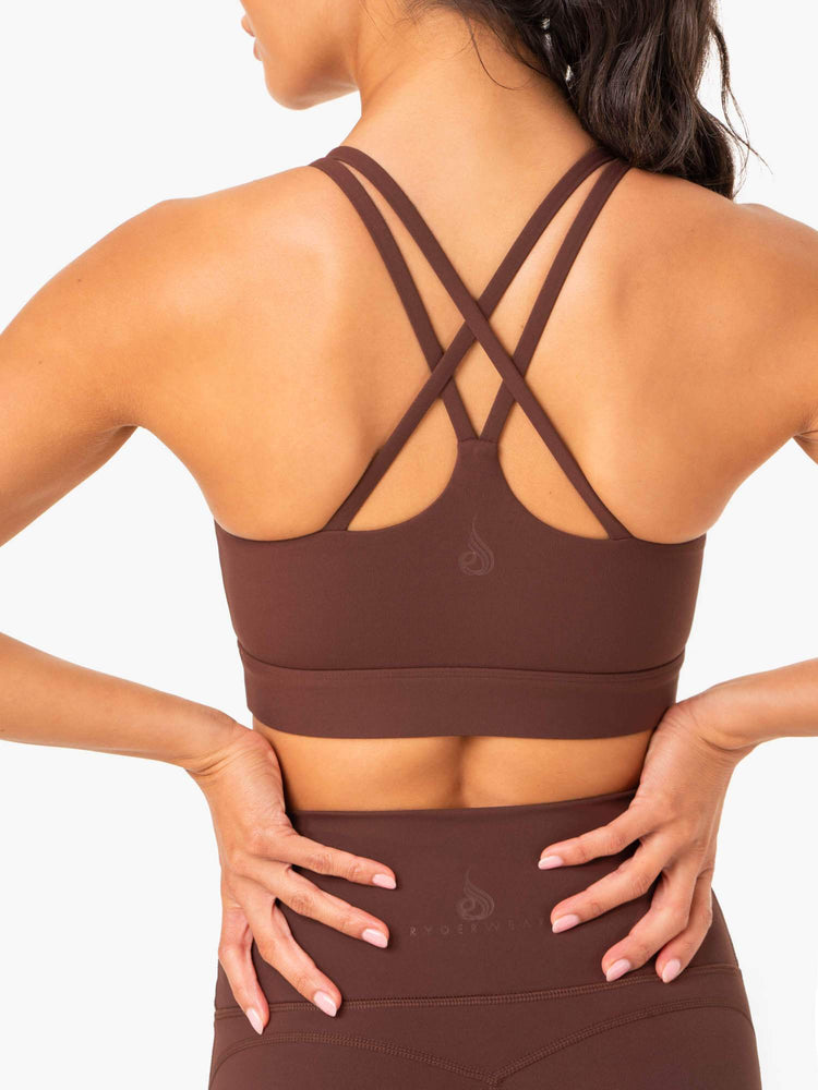 Sujetadores Deportivos Ryderwear Nkd Align Mujer Chocolate | KUVGI8054
