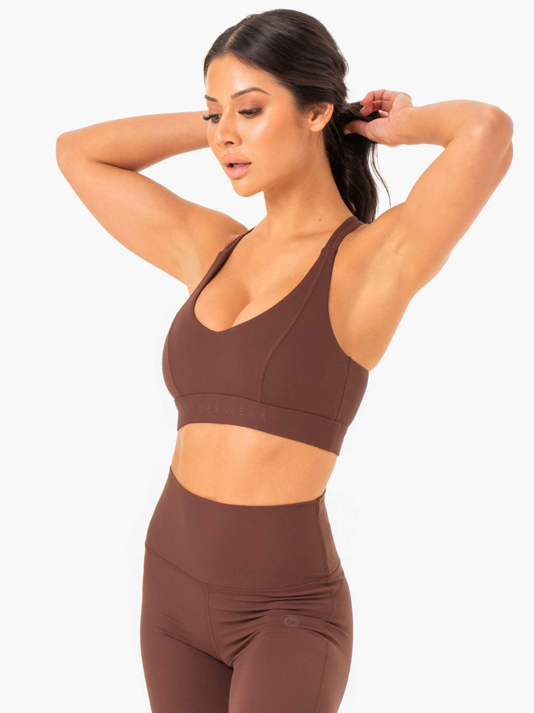 Sujetadores Deportivos Ryderwear Nkd Align Mujer Chocolate | KUVGI8054