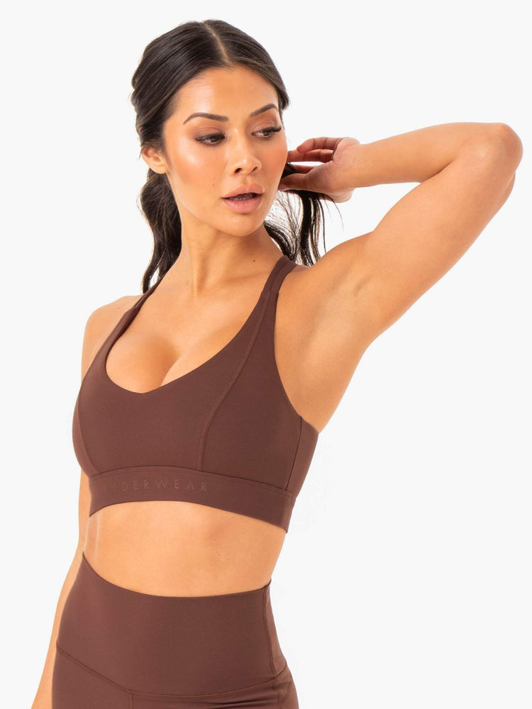 Sujetadores Deportivos Ryderwear Nkd Align Mujer Chocolate | KUVGI8054