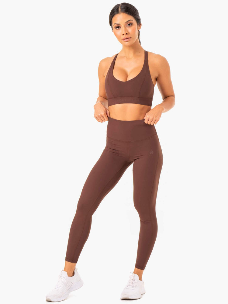 Sujetadores Deportivos Ryderwear Nkd Align Mujer Chocolate | KUVGI8054