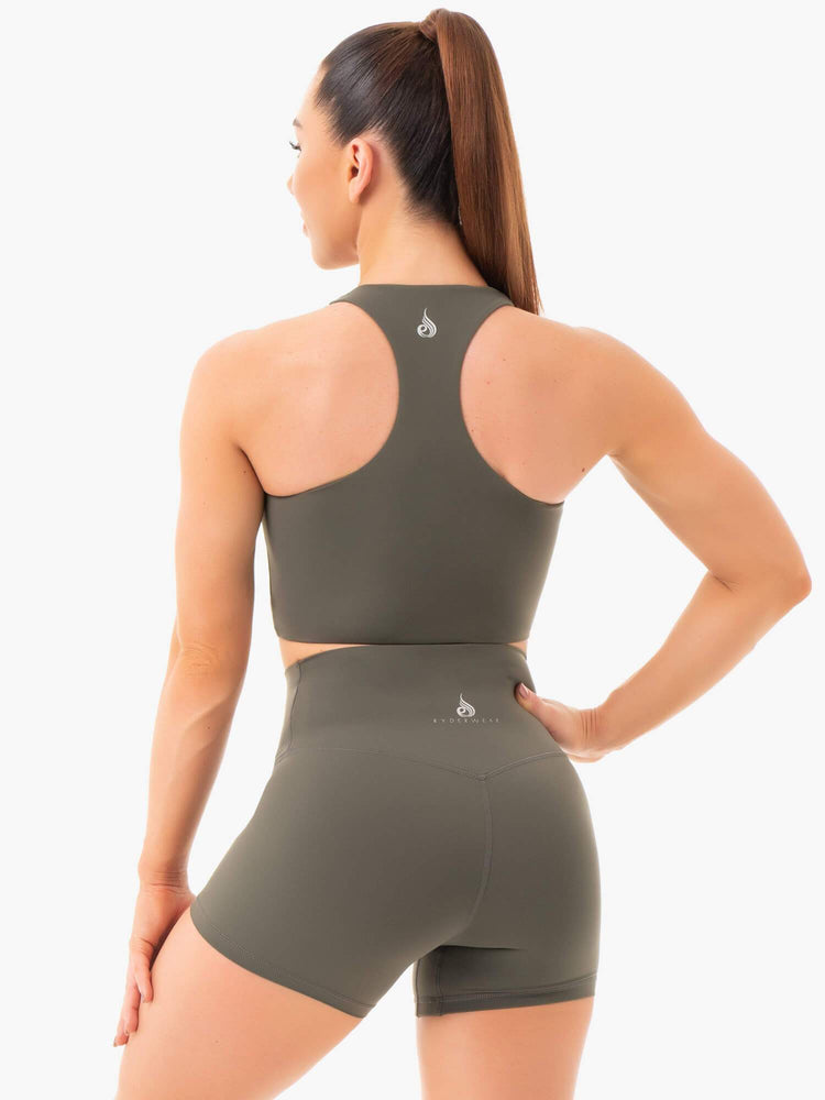 Sujetadores Deportivos Ryderwear Nkd Mujer Kaki | LFSQZ3984