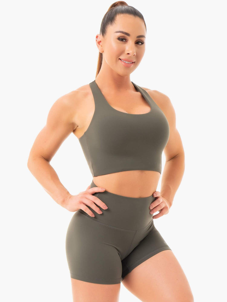 Sujetadores Deportivos Ryderwear Nkd Mujer Kaki | LFSQZ3984