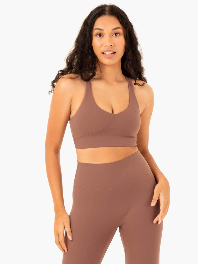 Sujetadores Deportivos Ryderwear Nkd Refine Mujer Beige | LPIZJ9201