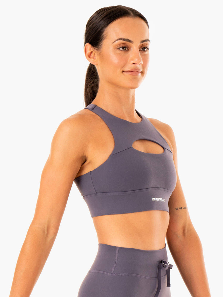 Sujetadores Deportivos Ryderwear Replay Cut Out Mujer Grises | HBMEG3518