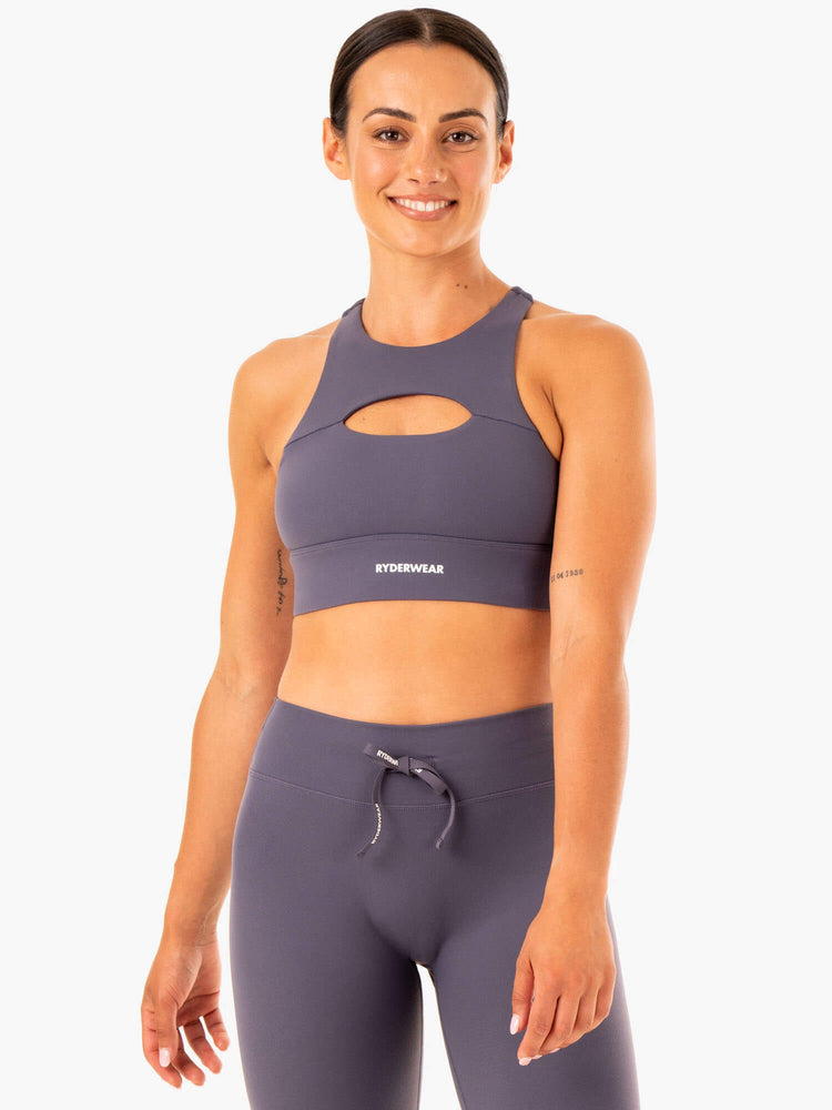 Sujetadores Deportivos Ryderwear Replay Cut Out Mujer Grises | HBMEG3518