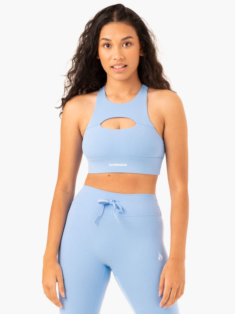 Sujetadores Deportivos Ryderwear Replay Cut Out Mujer Azules | QGCKE4257