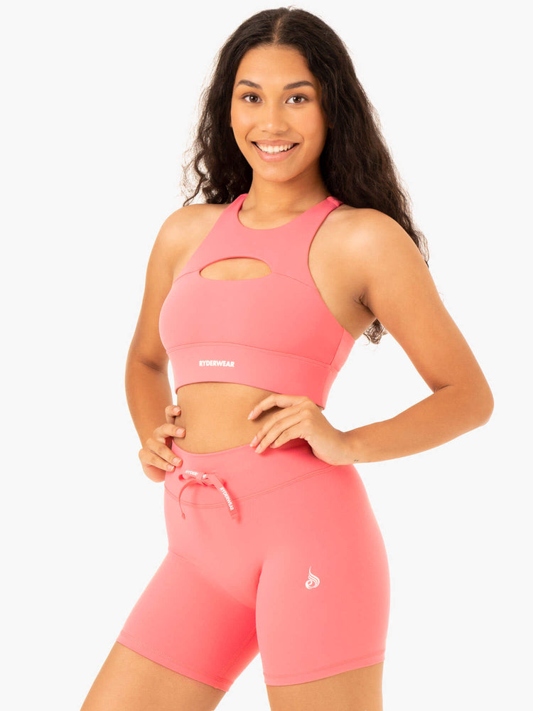 Sujetadores Deportivos Ryderwear Replay Cut Out Mujer Coral | TDZOE2803