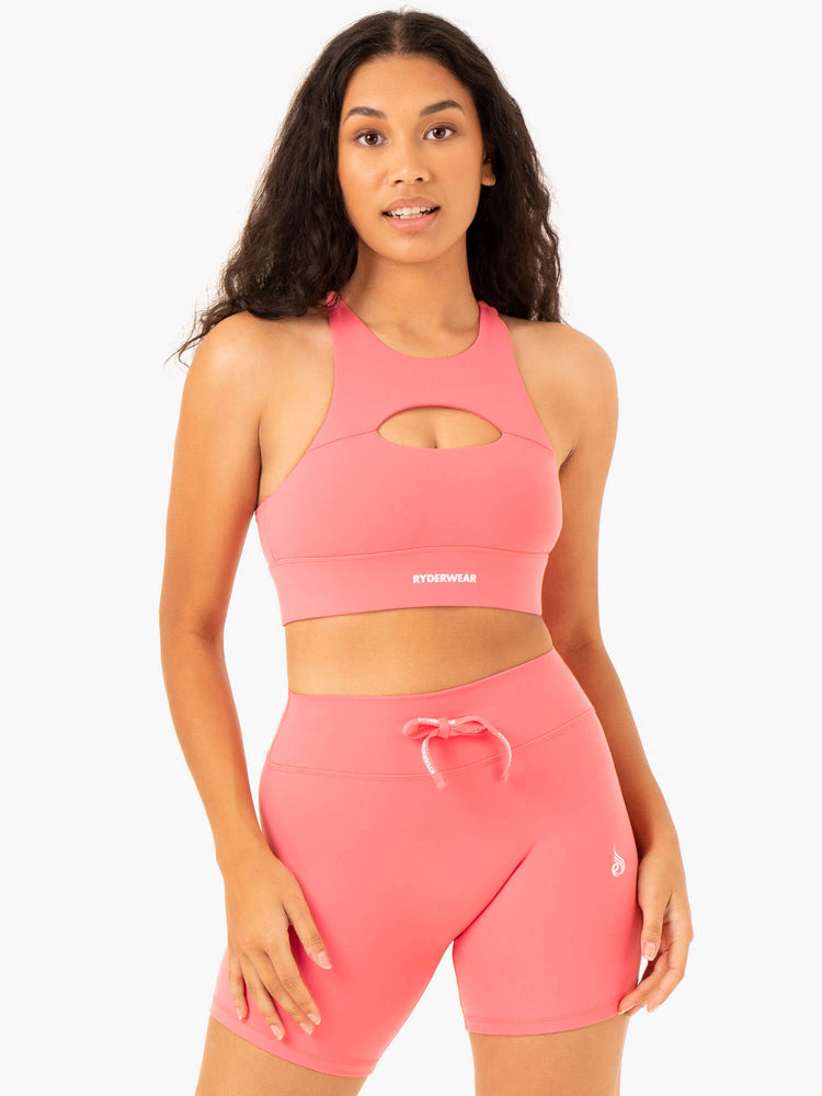 Sujetadores Deportivos Ryderwear Replay Cut Out Mujer Coral | TDZOE2803