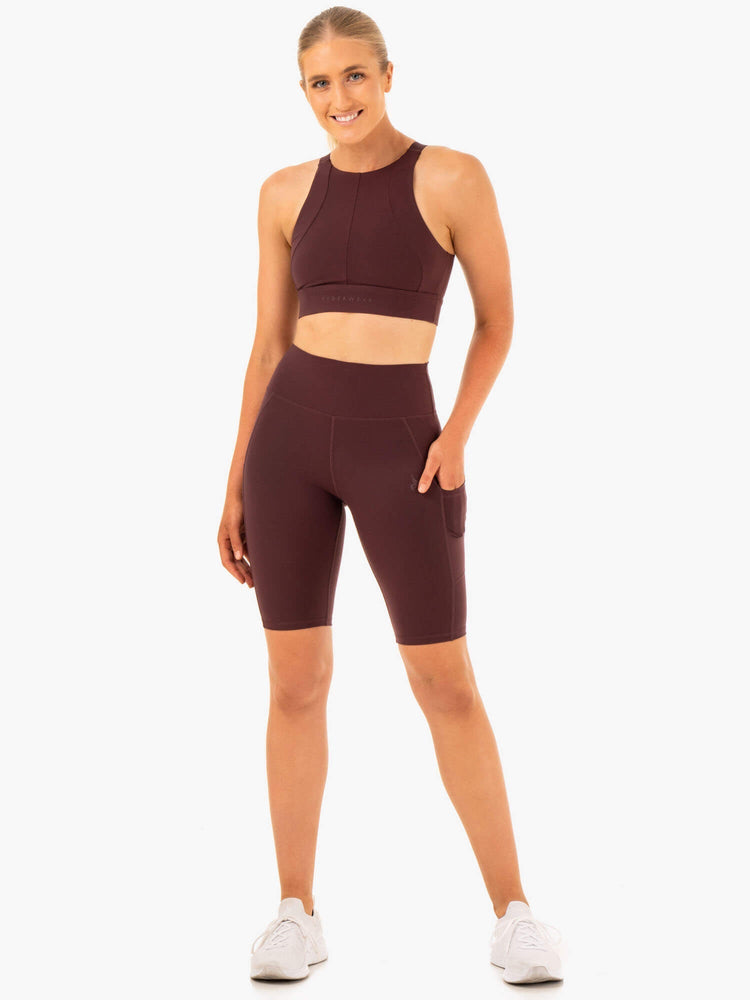 Sujetadores Deportivos Ryderwear Reset High Impact Mujer Chocolate | AOPUN3172