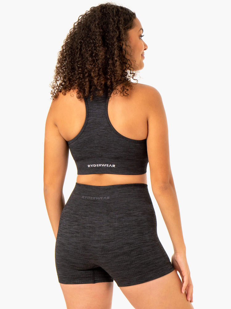 Sujetadores Deportivos Ryderwear Rib Seamless Mujer Negros | EPJCZ4351