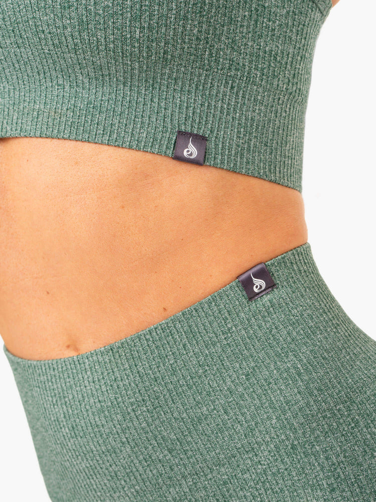 Sujetadores Deportivos Ryderwear Rib Seamless Mujer Verdes | ZVOQX5792