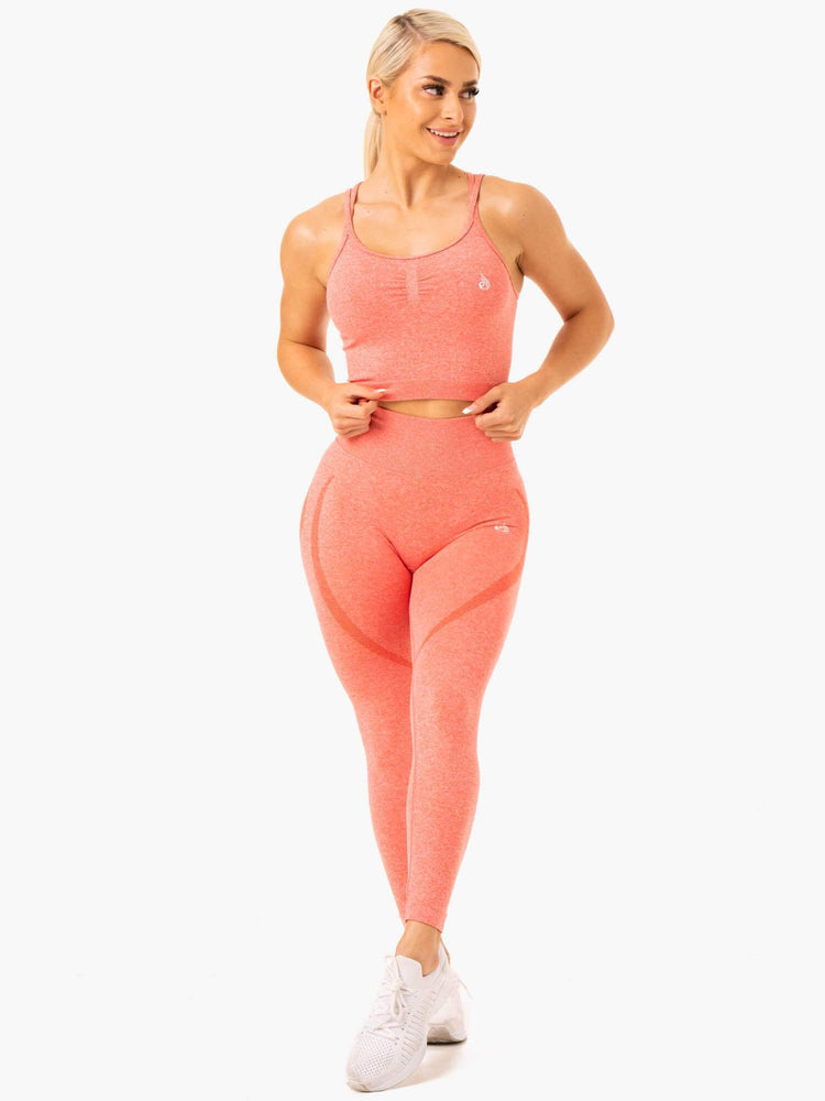Sujetadores Deportivos Ryderwear Sculpt Seamless Tank Mujer Coral | ATCYL8429