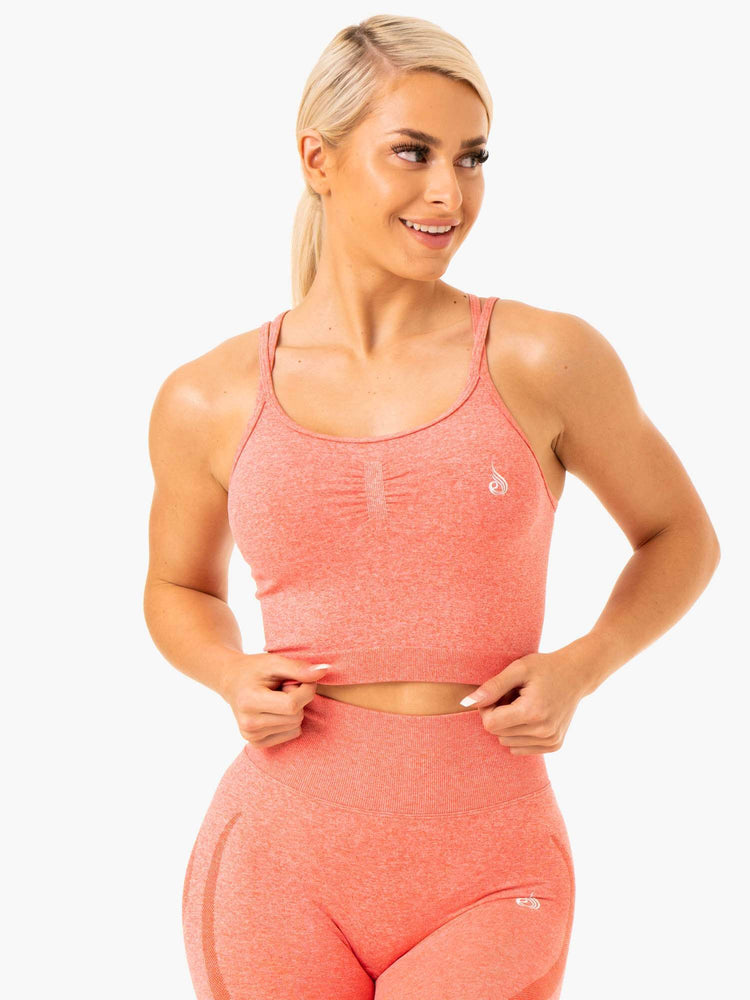 Sujetadores Deportivos Ryderwear Sculpt Seamless Tank Mujer Coral | ATCYL8429