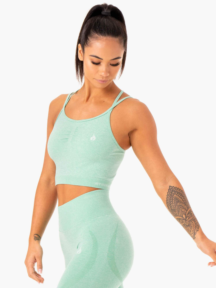 Sujetadores Deportivos Ryderwear Sculpt Seamless Tank Mujer Verde Menta | HDMCS6281