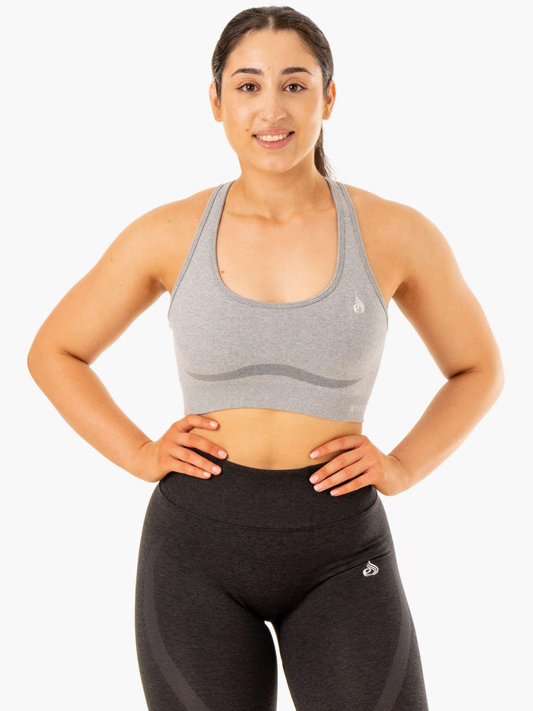 Sujetadores Deportivos Ryderwear Sculpt Seamless Racer Back Mujer Grises | IKJLY3471