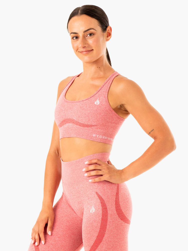 Sujetadores Deportivos Ryderwear Sculpt Seamless Racer Back Mujer Rosas | LFHWP2438