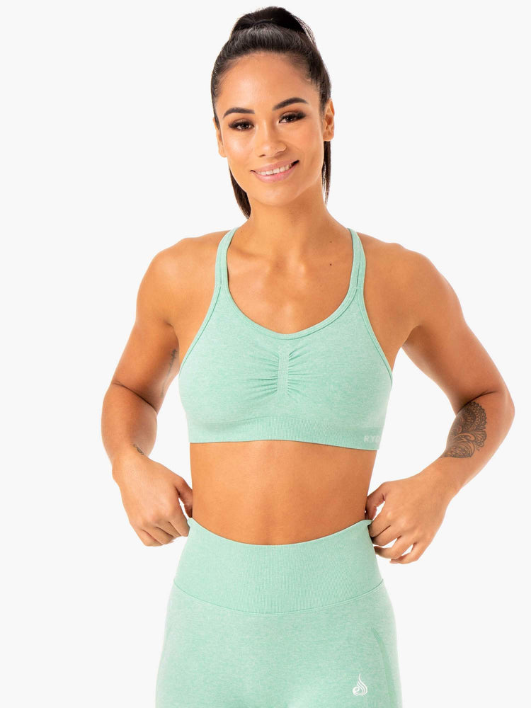 Sujetadores Deportivos Ryderwear Sculpt Seamless Mujer Verde Menta | MHYDA3679