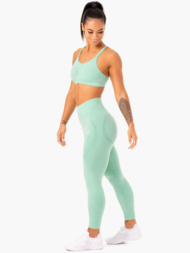 Sujetadores Deportivos Ryderwear Sculpt Seamless Mujer Verde Menta | MHYDA3679