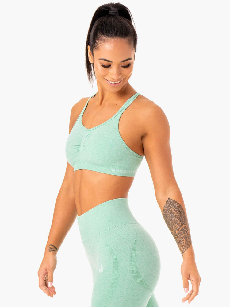 Sujetadores Deportivos Ryderwear Sculpt Seamless Mujer Verde Menta | MHYDA3679