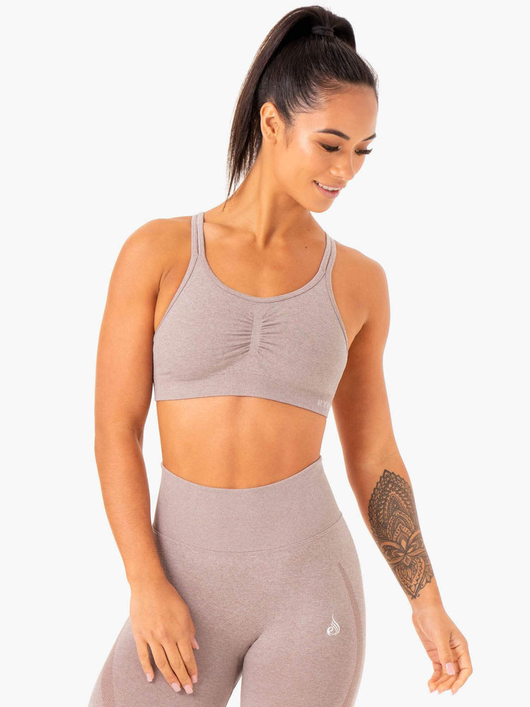 Sujetadores Deportivos Ryderwear Sculpt Seamless Mujer Marrom Claro | OAGDL4726