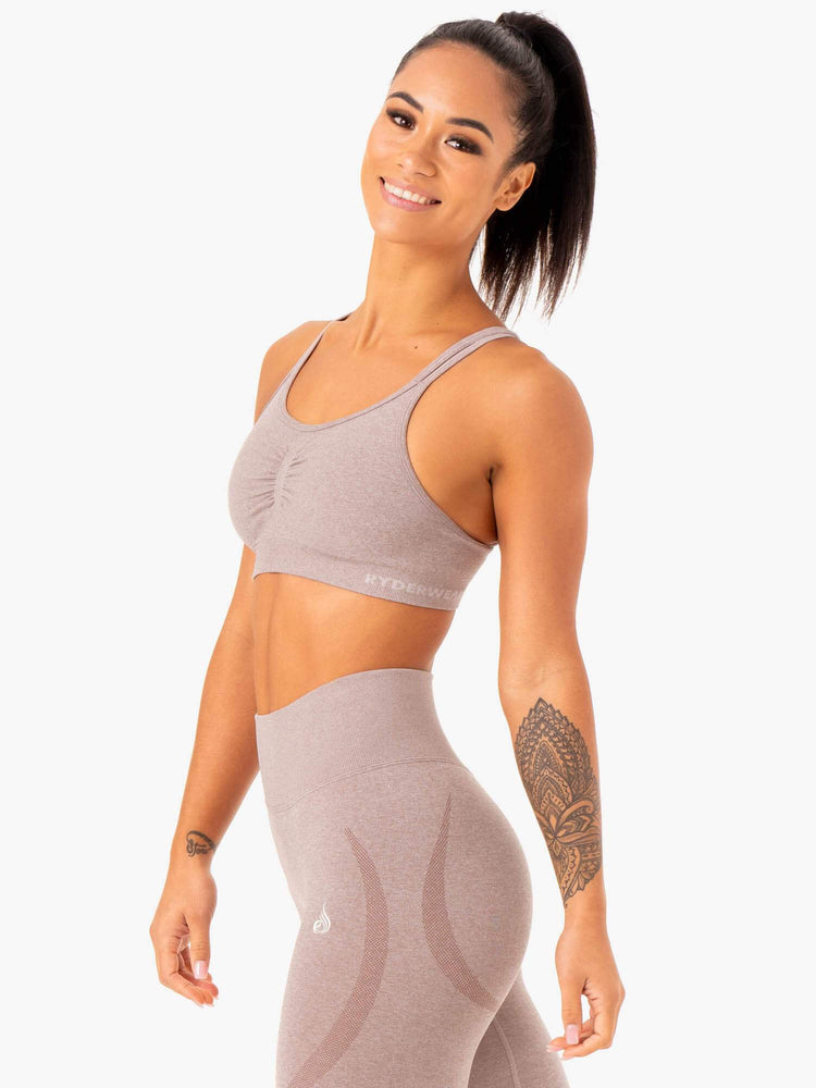 Sujetadores Deportivos Ryderwear Sculpt Seamless Mujer Marrom Claro | OAGDL4726