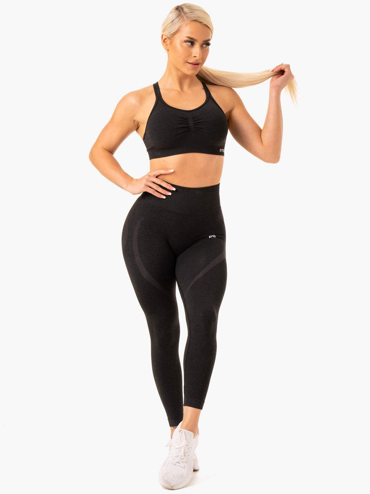 Sujetadores Deportivos Ryderwear Sculpt Seamless Mujer Negros | TJELG6083