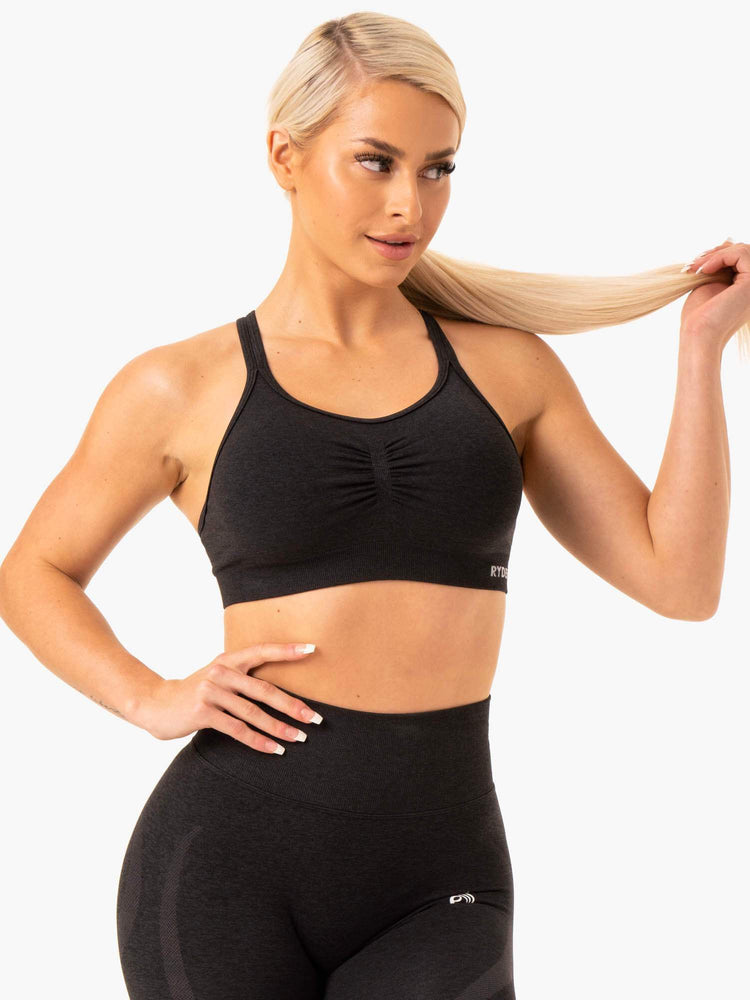 Sujetadores Deportivos Ryderwear Sculpt Seamless Mujer Negros | TJELG6083