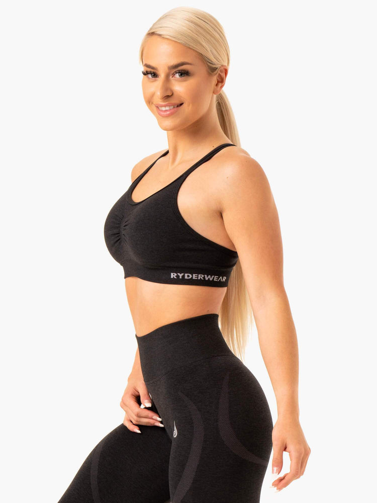 Sujetadores Deportivos Ryderwear Sculpt Seamless Mujer Negros | TJELG6083