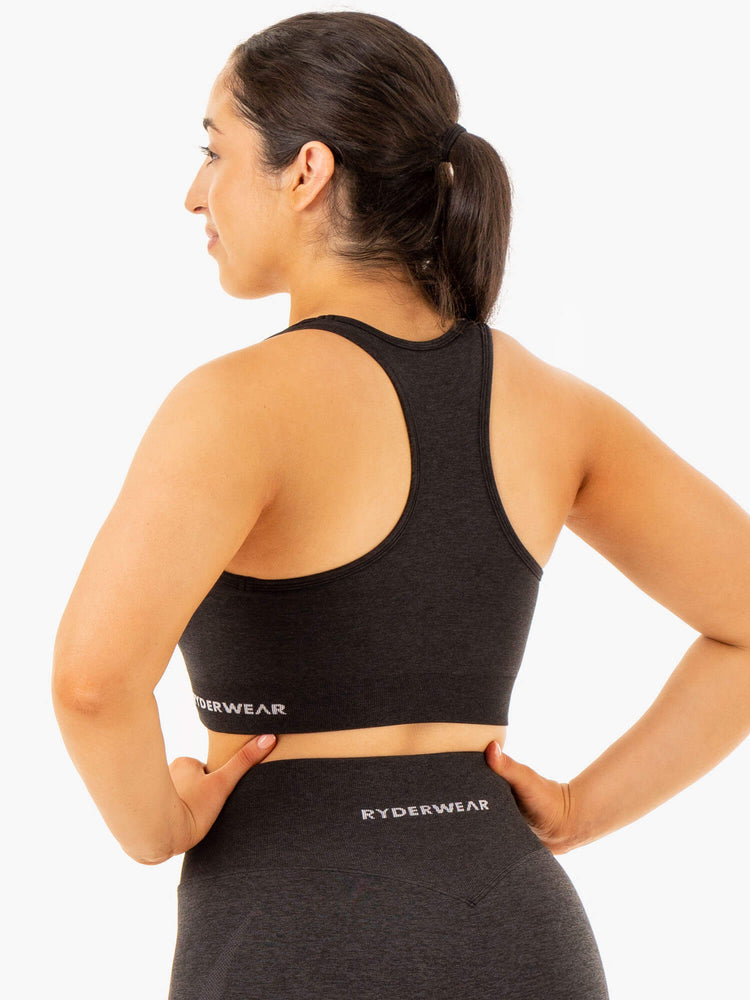 Sujetadores Deportivos Ryderwear Sculpt Seamless Racer Back Mujer Negros | VKYJP1864