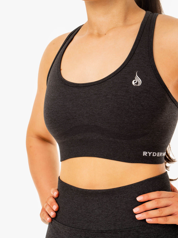 Sujetadores Deportivos Ryderwear Sculpt Seamless Racer Back Mujer Negros | VKYJP1864