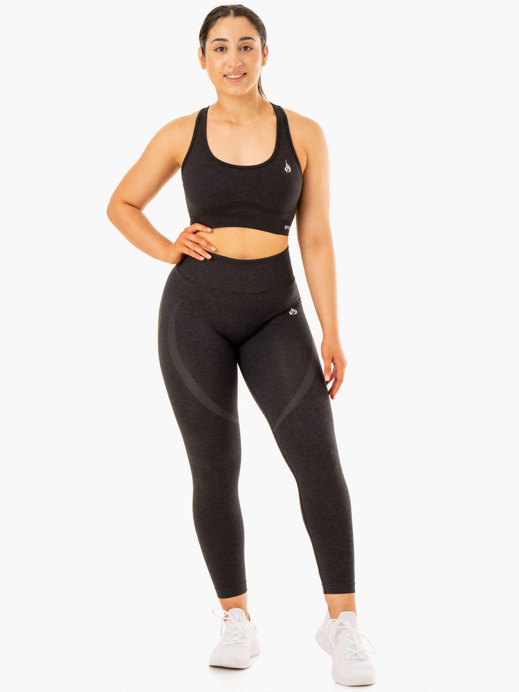 Sujetadores Deportivos Ryderwear Sculpt Seamless Racer Back Mujer Negros | VKYJP1864
