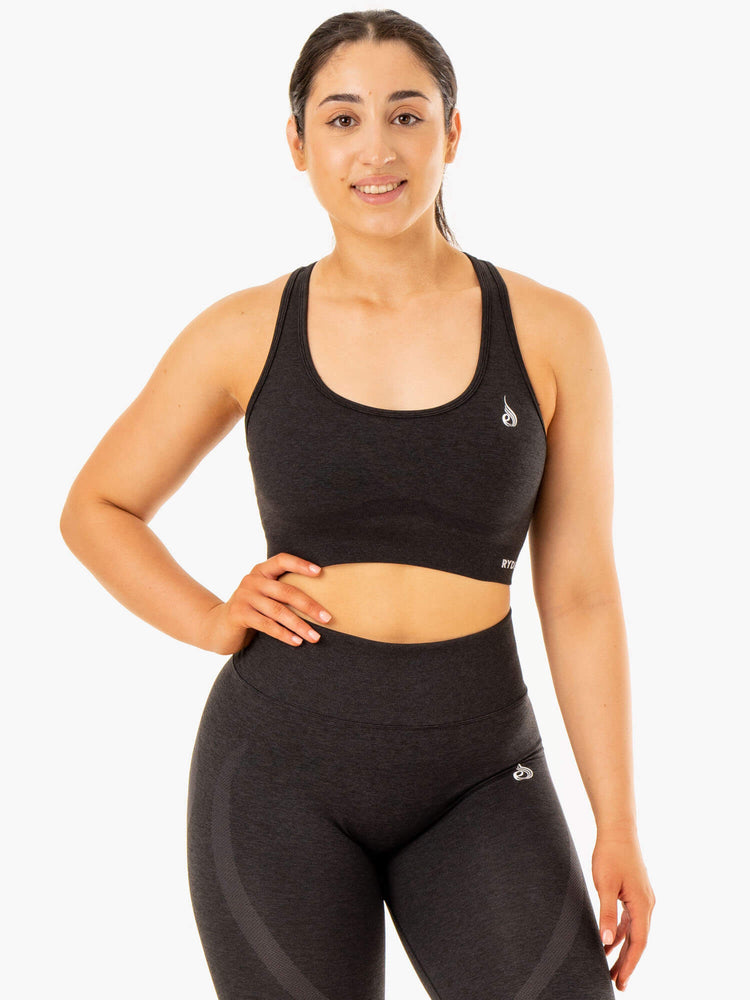 Sujetadores Deportivos Ryderwear Sculpt Seamless Racer Back Mujer Negros | VKYJP1864