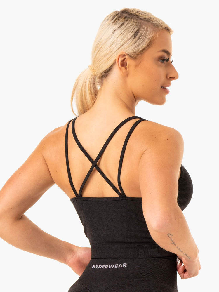 Sujetadores Deportivos Ryderwear Sculpt Seamless Tank Mujer Negros | VYXOT5874