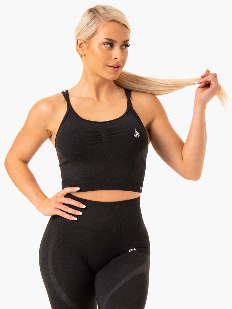 Sujetadores Deportivos Ryderwear Sculpt Seamless Tank Mujer Negros | VYXOT5874
